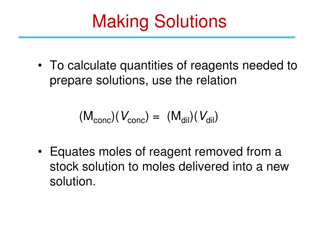 making solutions 1