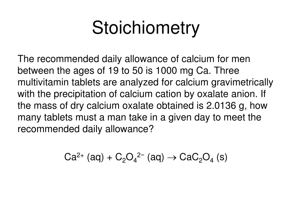 stoichiometry 1