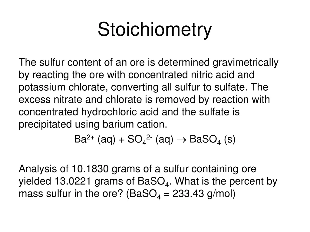 stoichiometry 2