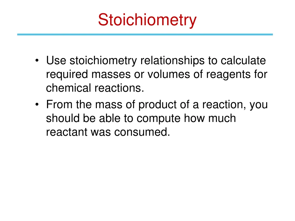 stoichiometry