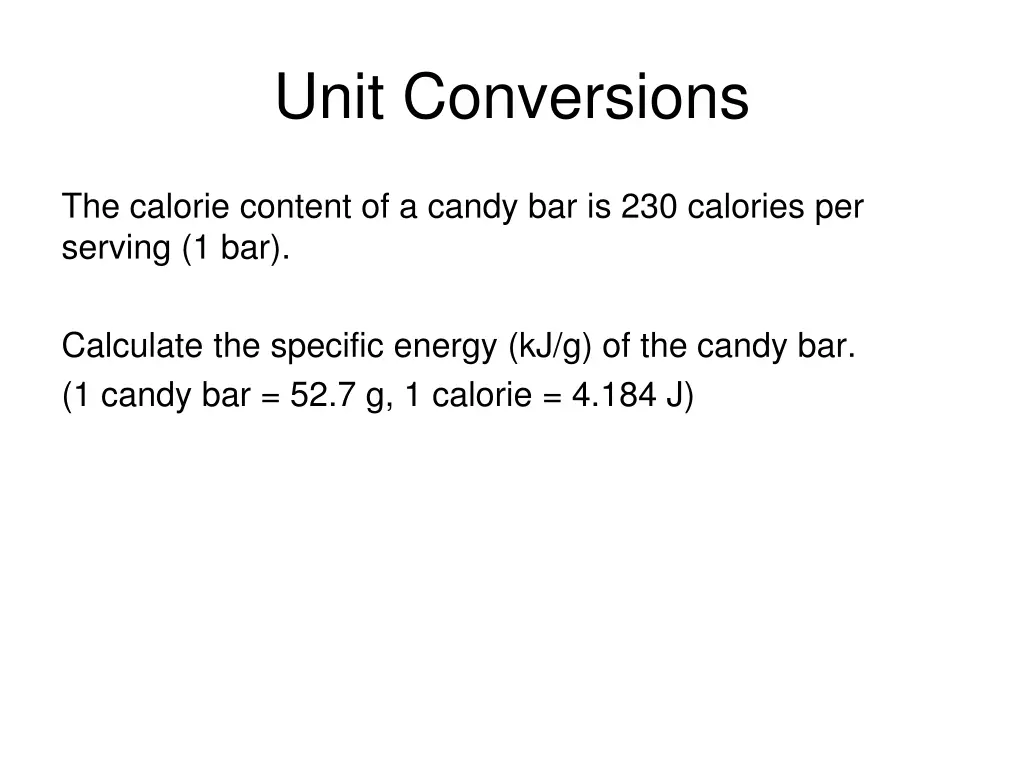 unit conversions