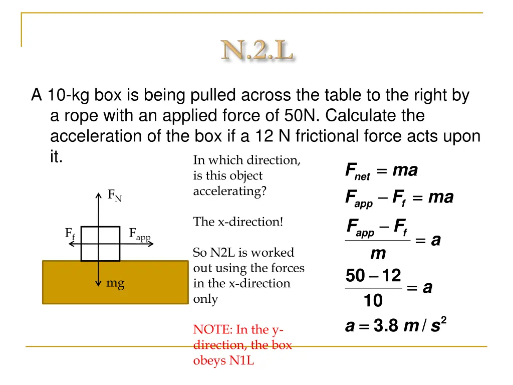 a 10 kg box is being pulled across the table 1