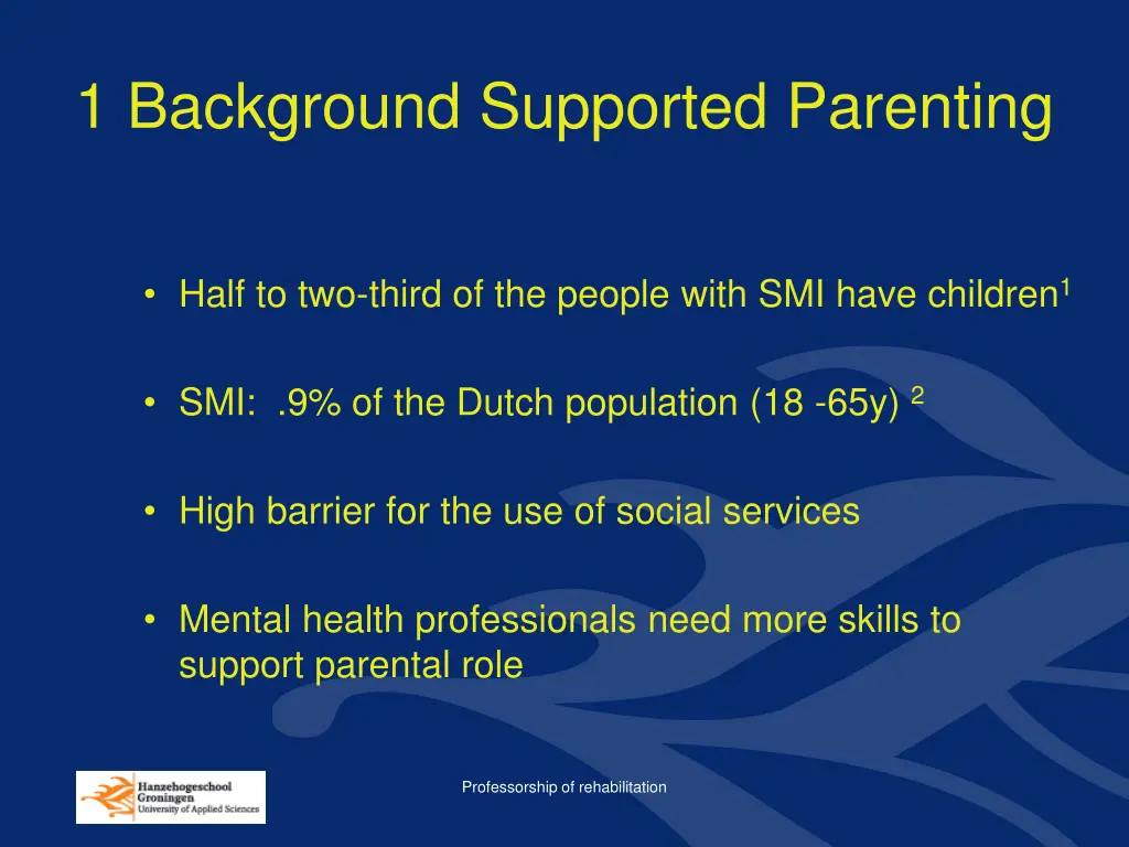 1 background supported parenting