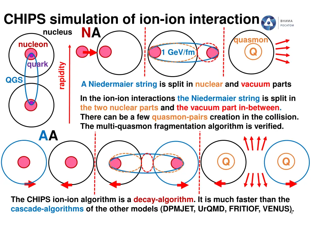 chips simulation of ion ion interaction nucleus