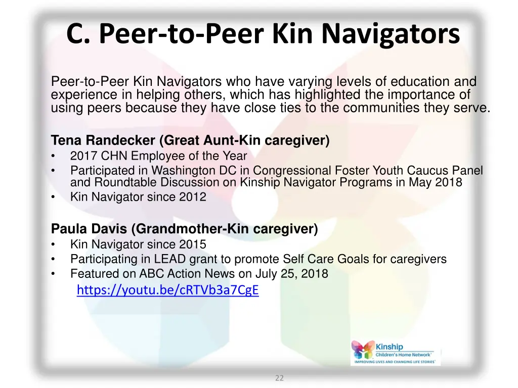 c peer to peer kin navigators