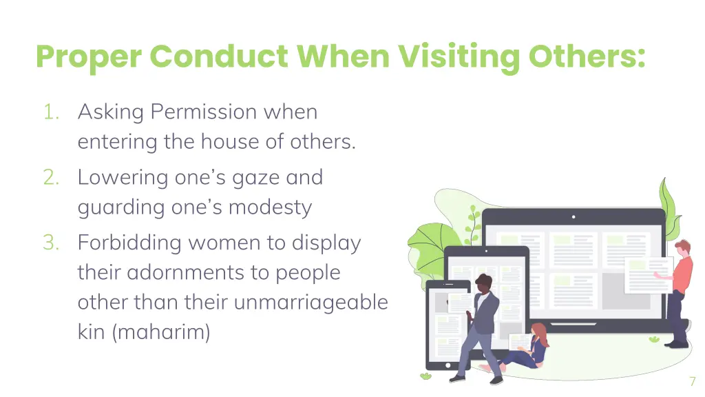 proper conduct when visiting others