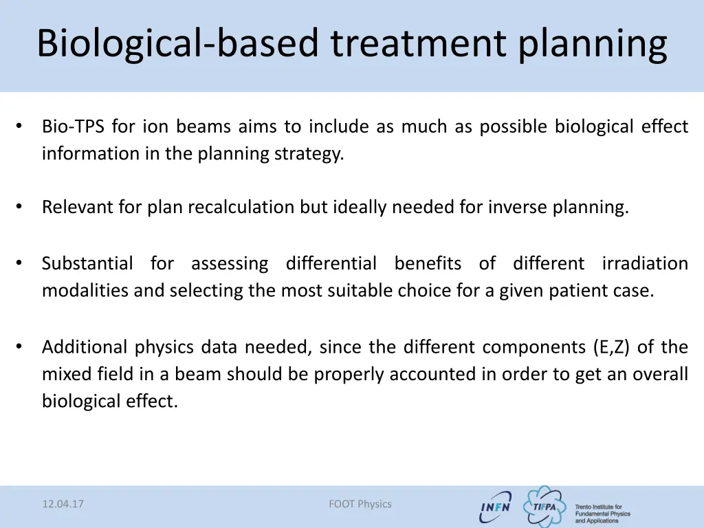 biological based treatment planning