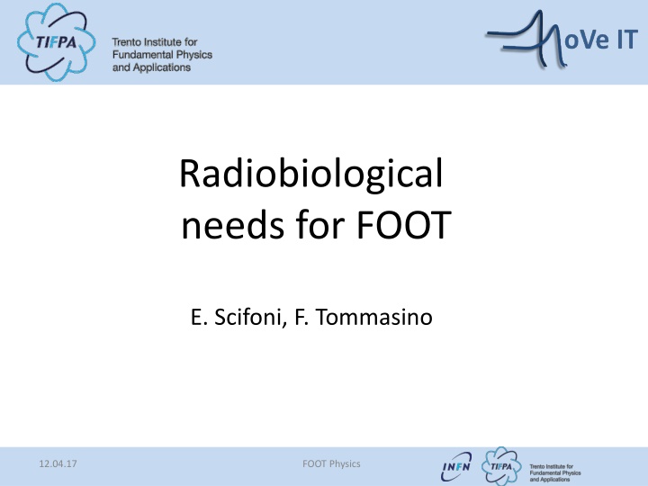 radiobiological needs for foot