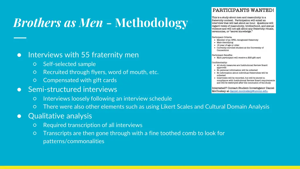 brothers as men methodology