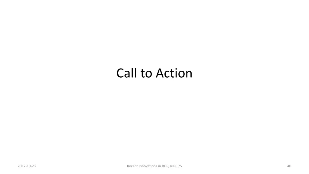 call to action