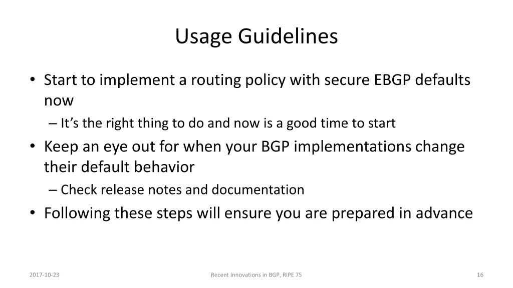 usage guidelines 1