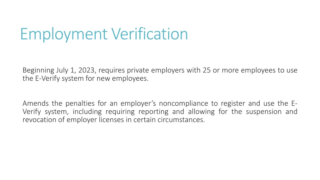 employment verification