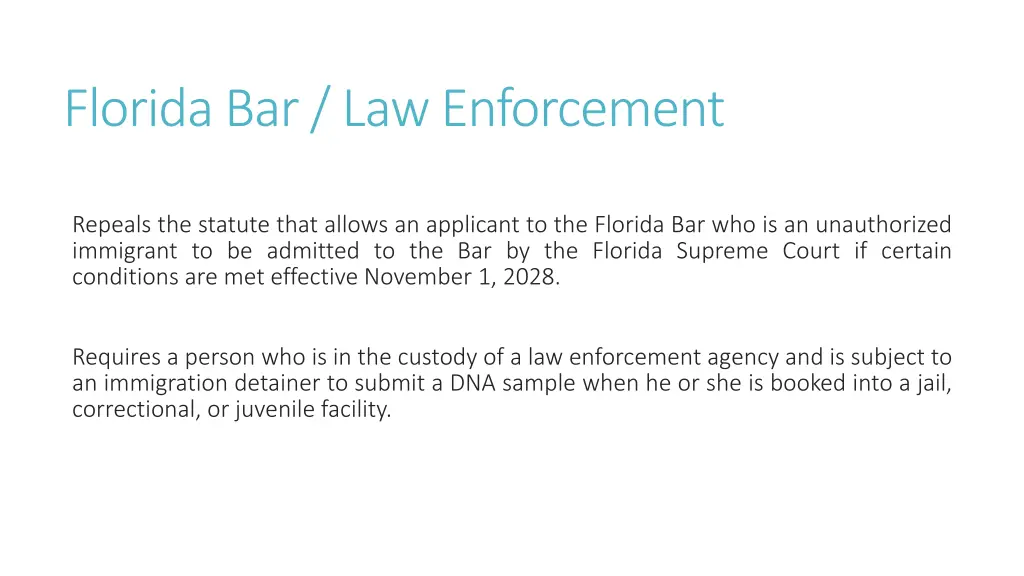 florida bar law enforcement