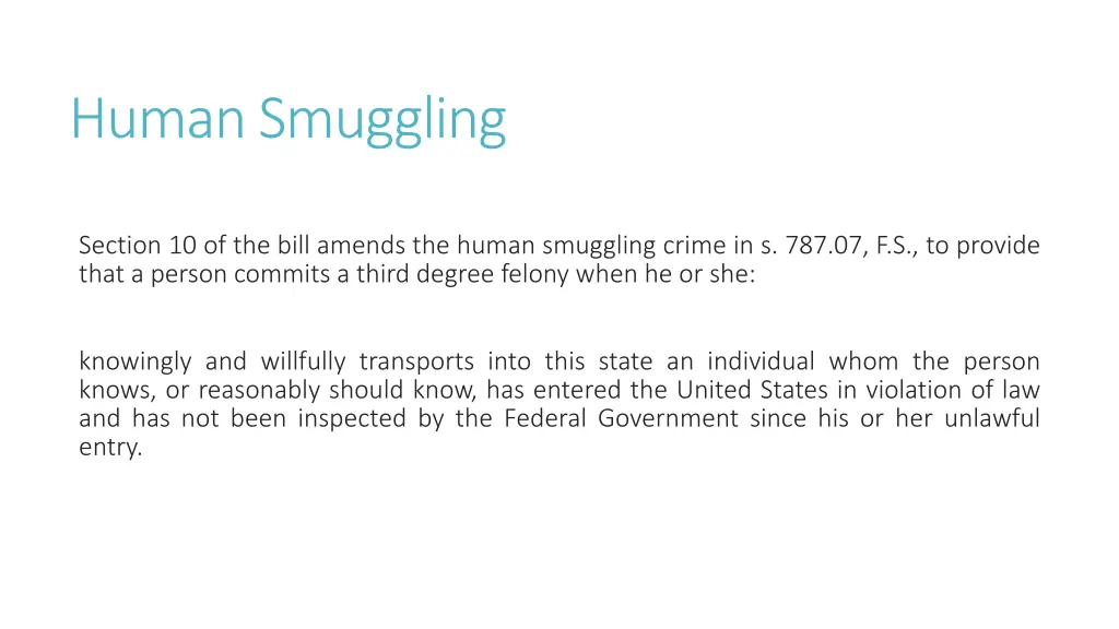 human smuggling