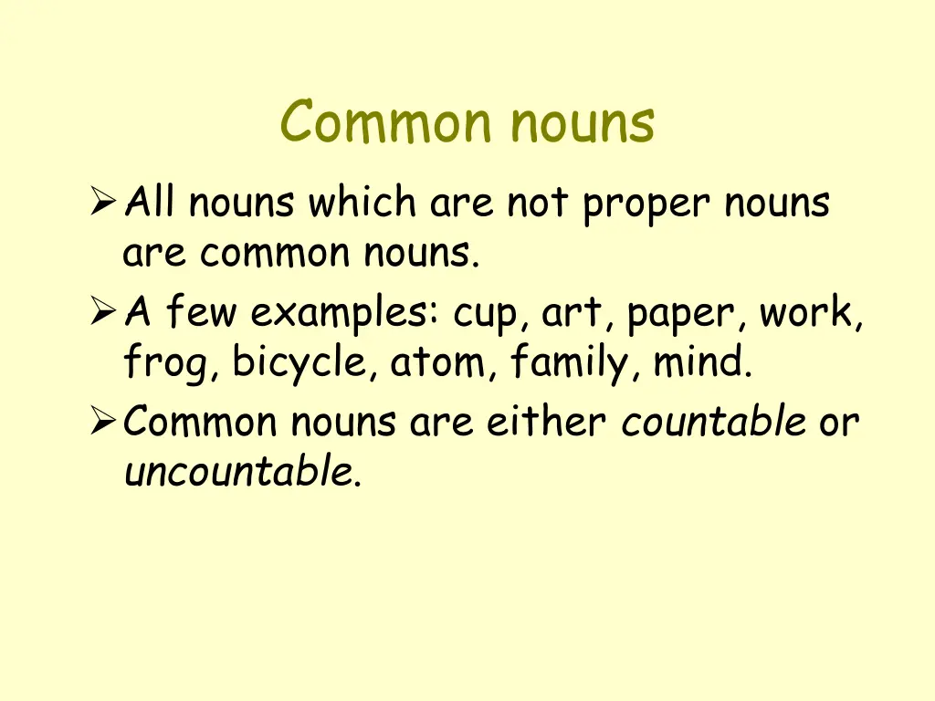 common nouns