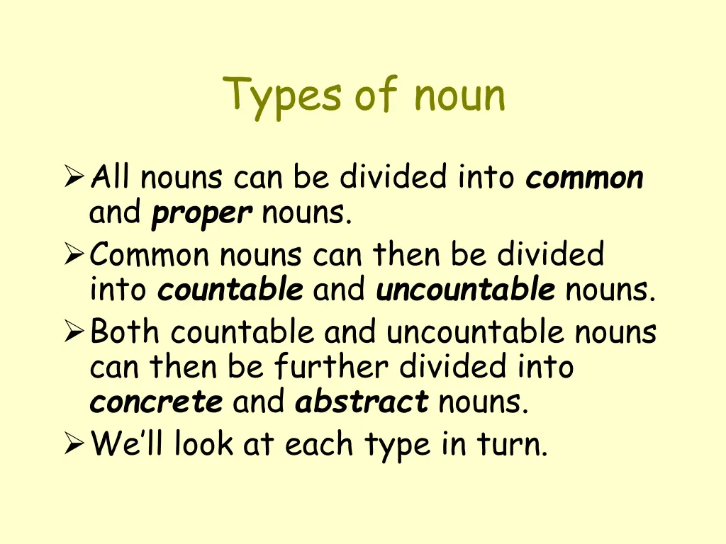 types of noun