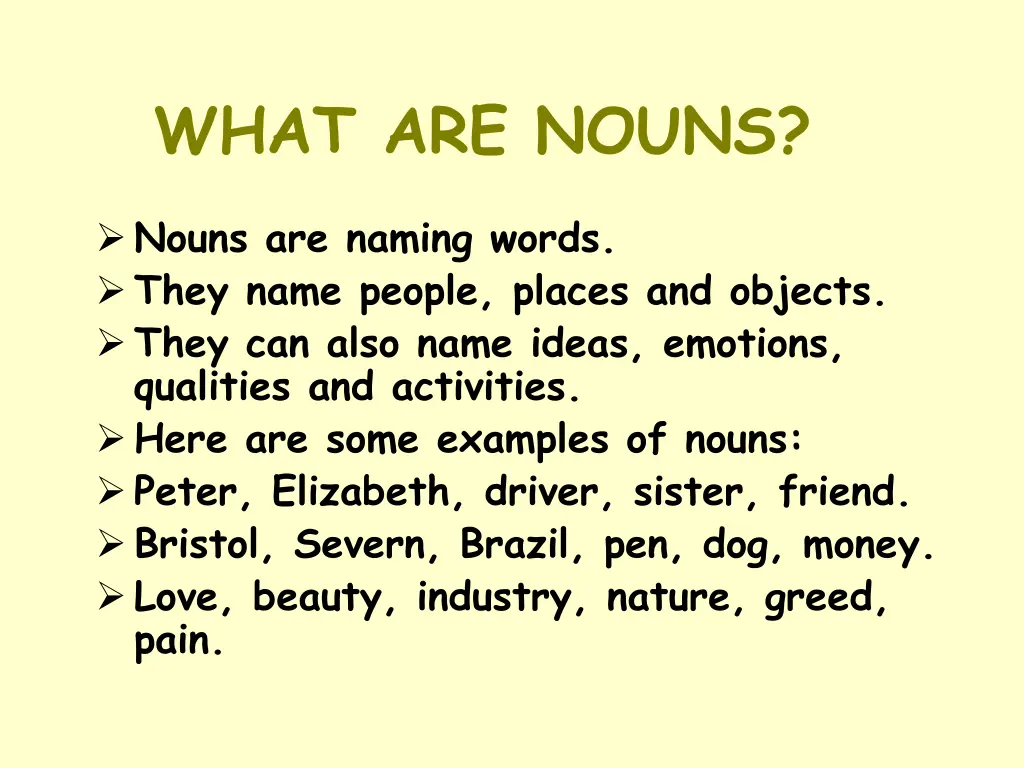 what are nouns