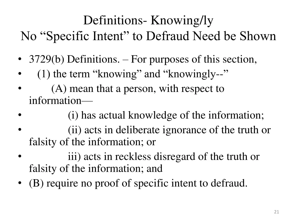 definitions knowing ly no specific intent