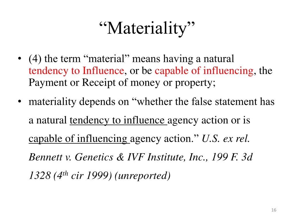 materiality