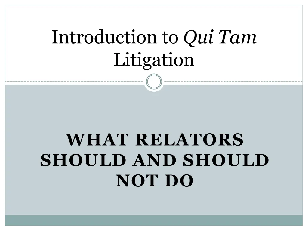 introduction to qui tam litigation 2