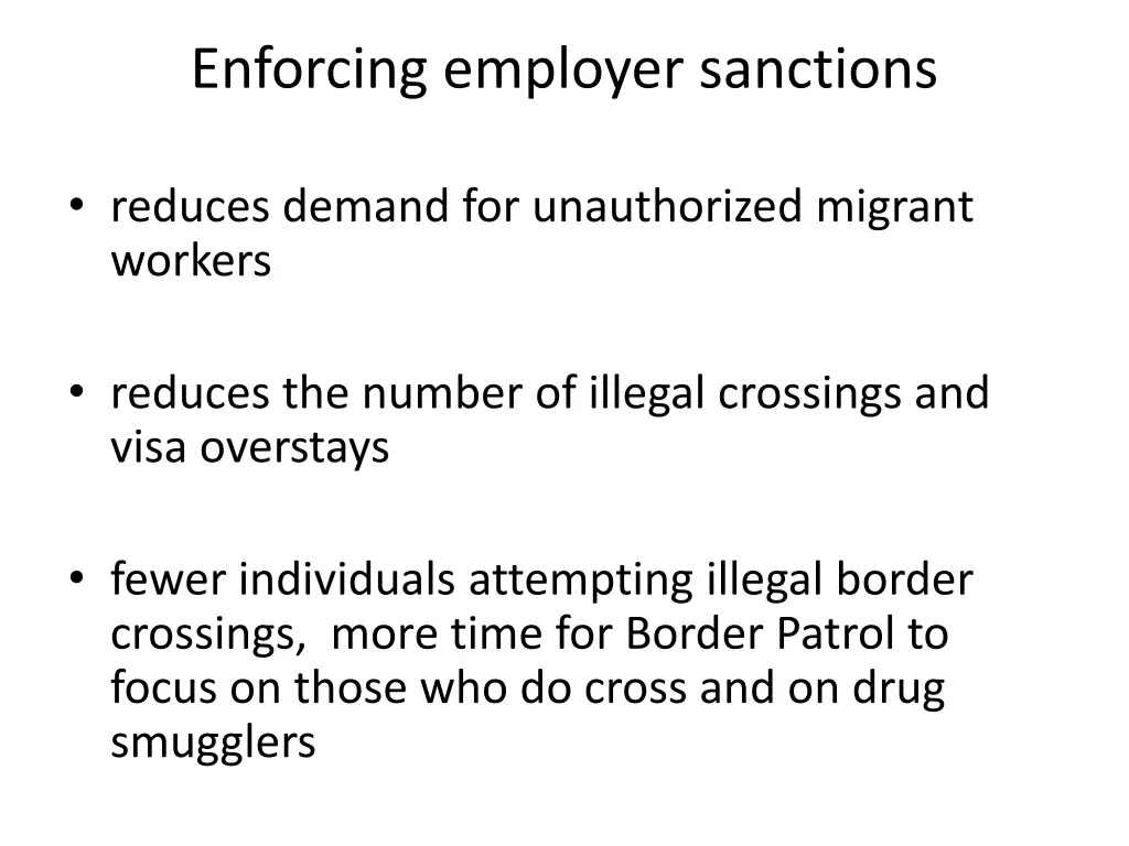 enforcing employer sanctions