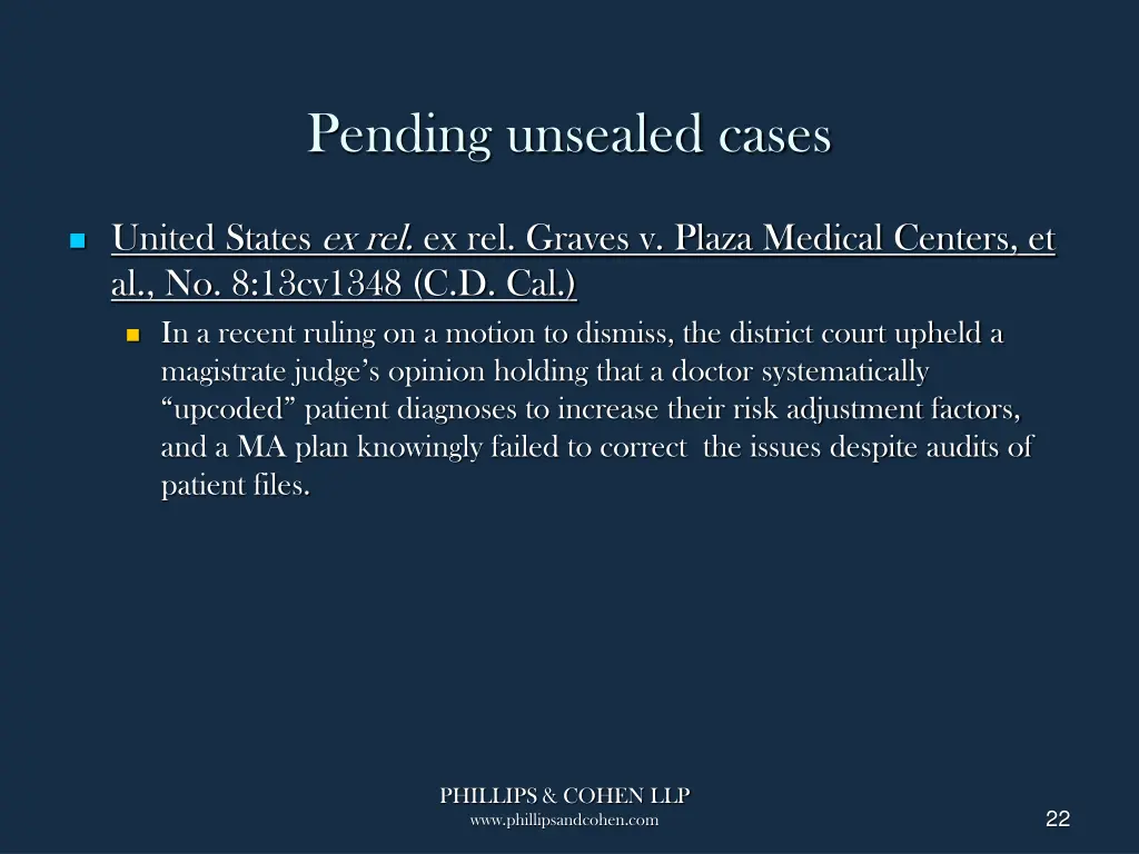 pending unsealed cases 1