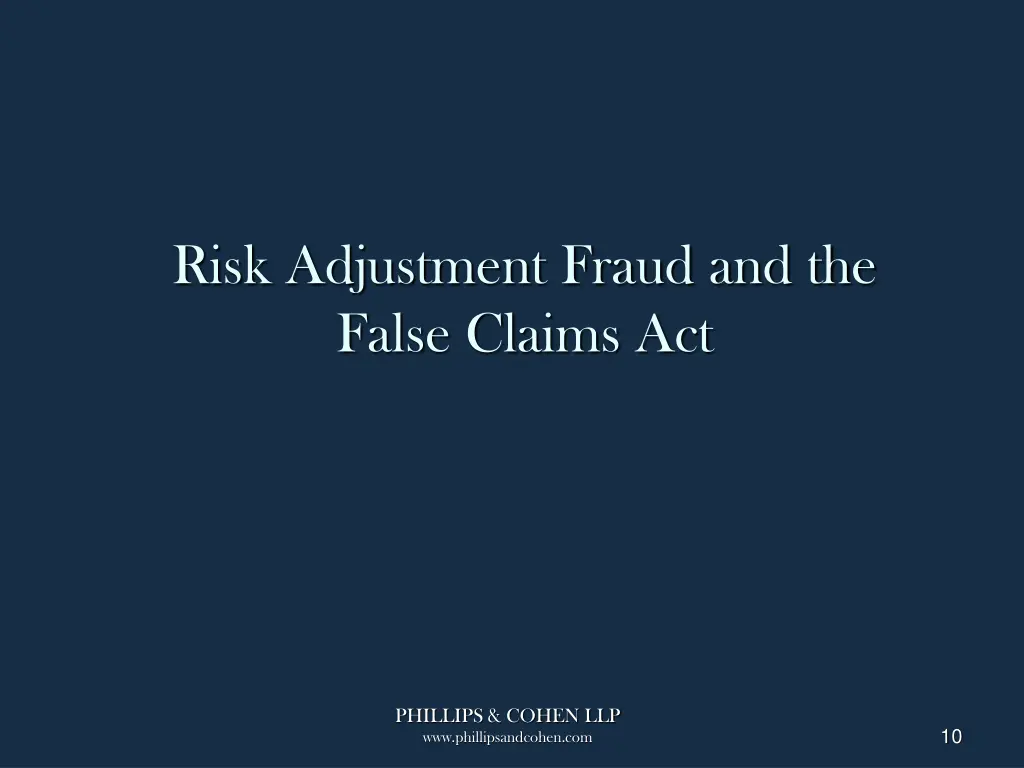 risk adjustment fraud and the false claims act