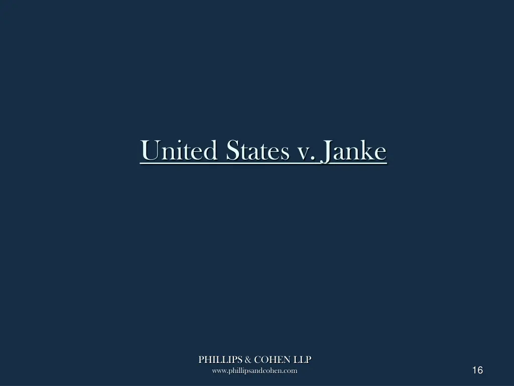 united states v janke