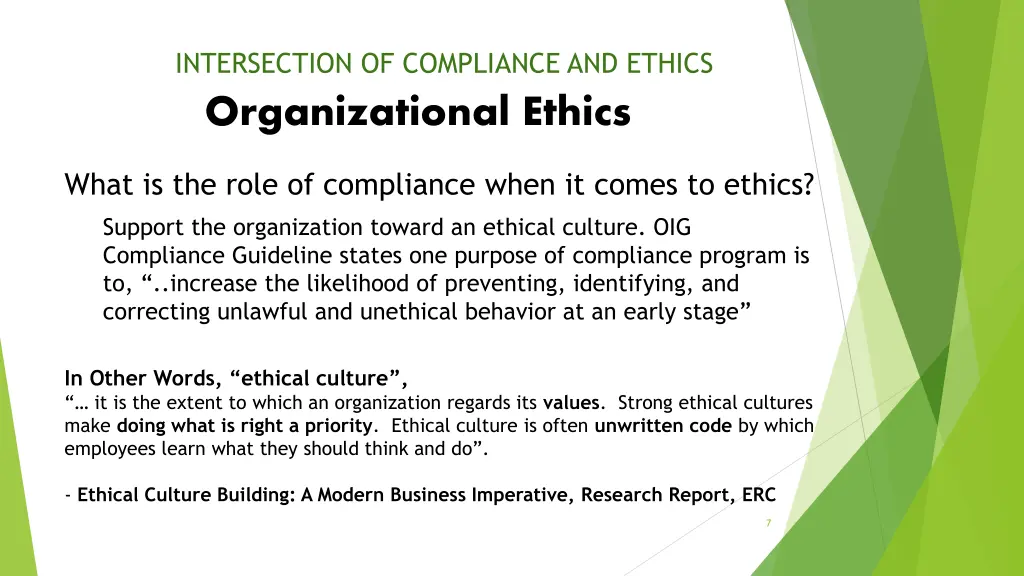 intersection of compliance and ethics