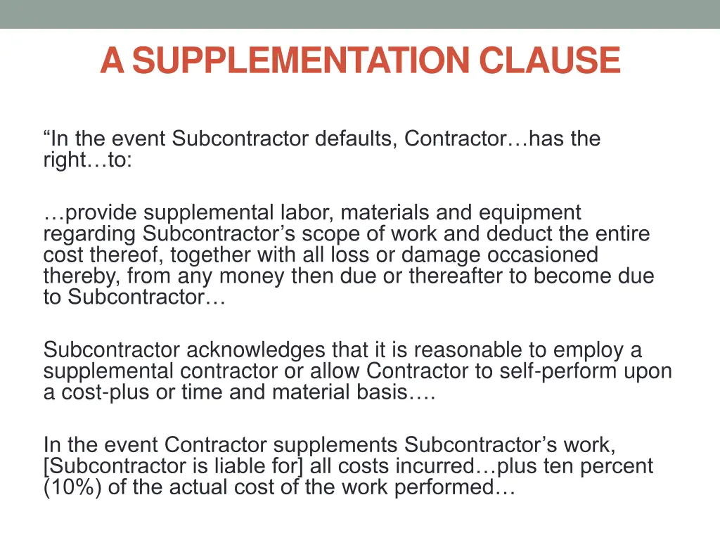 a supplementation clause