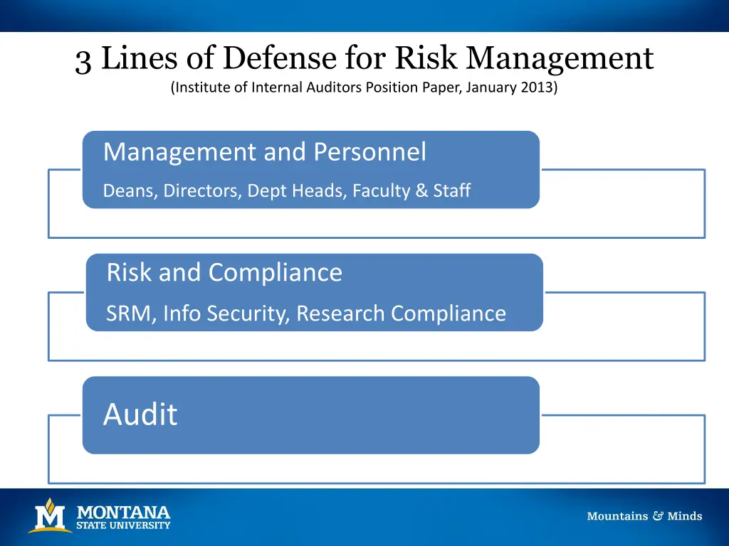 3 lines of defense for risk management institute