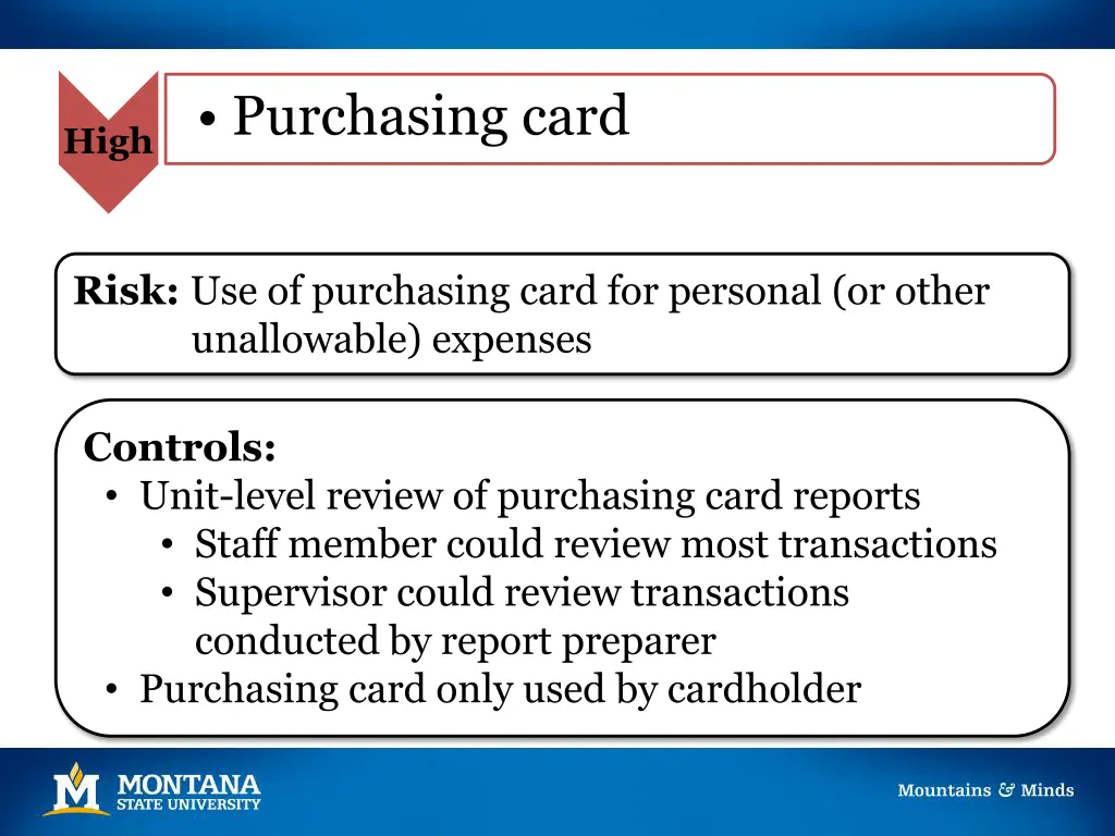 high purchasing card