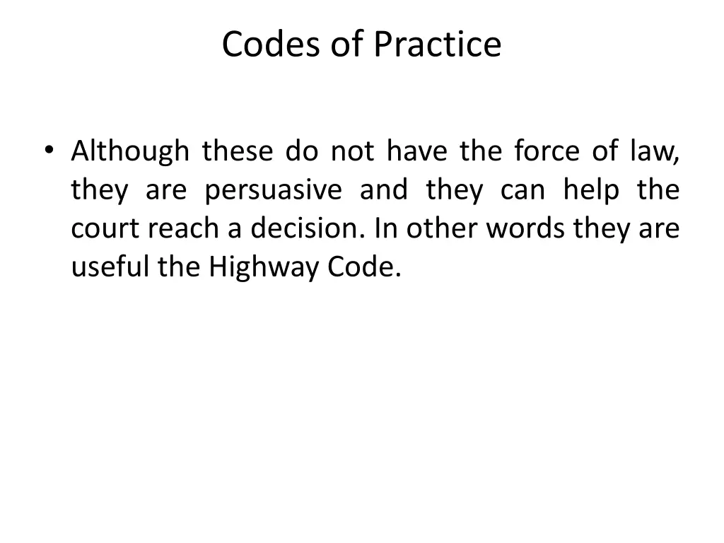 codes of practice