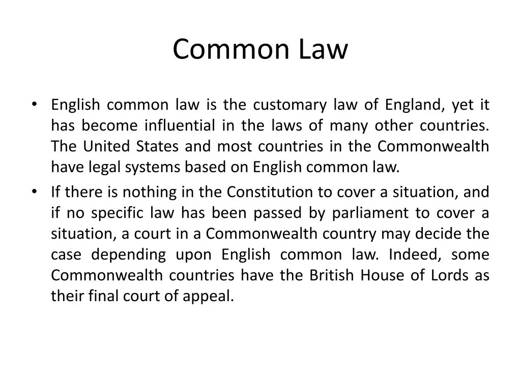 common law