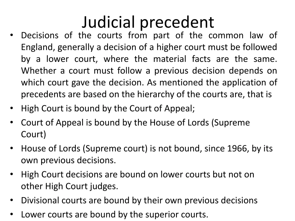 judicial precedent