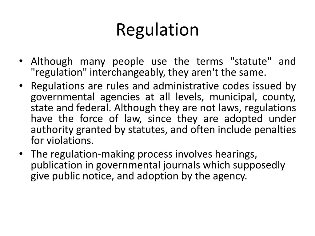 regulation