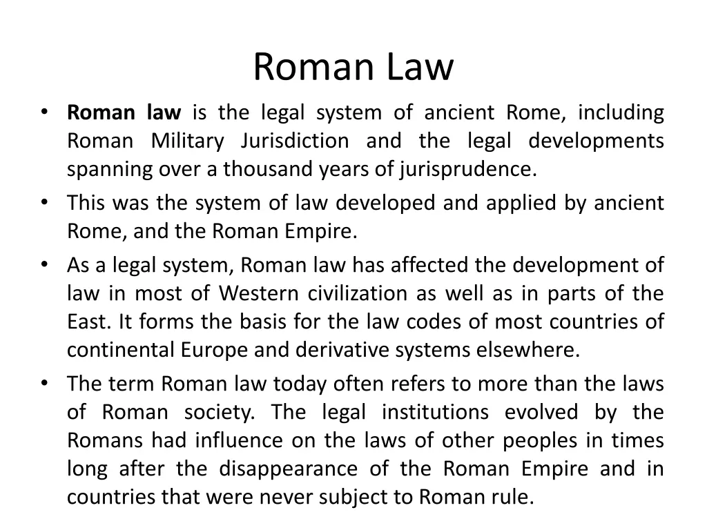 roman law