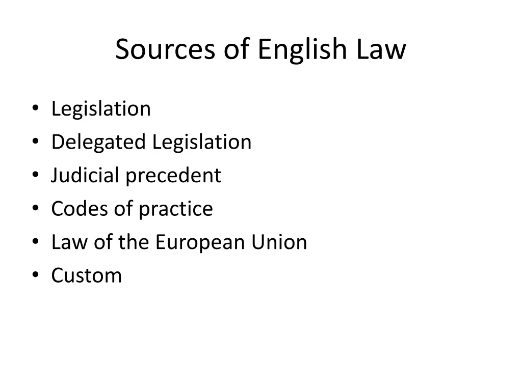 sources of english law