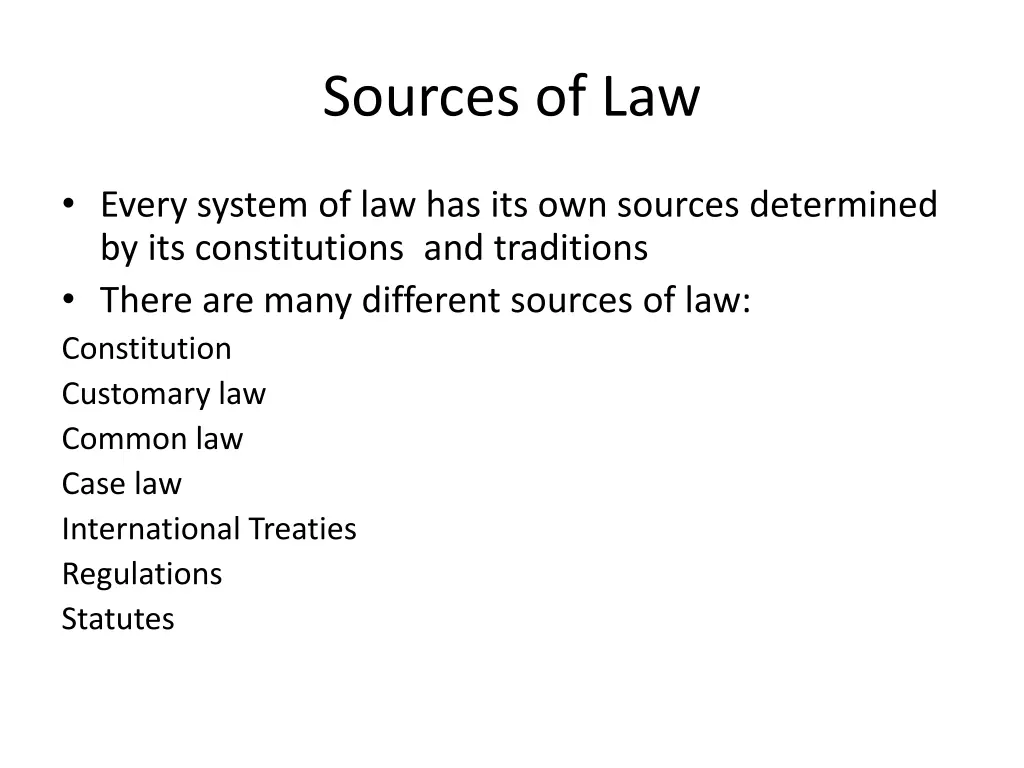 sources of law 1