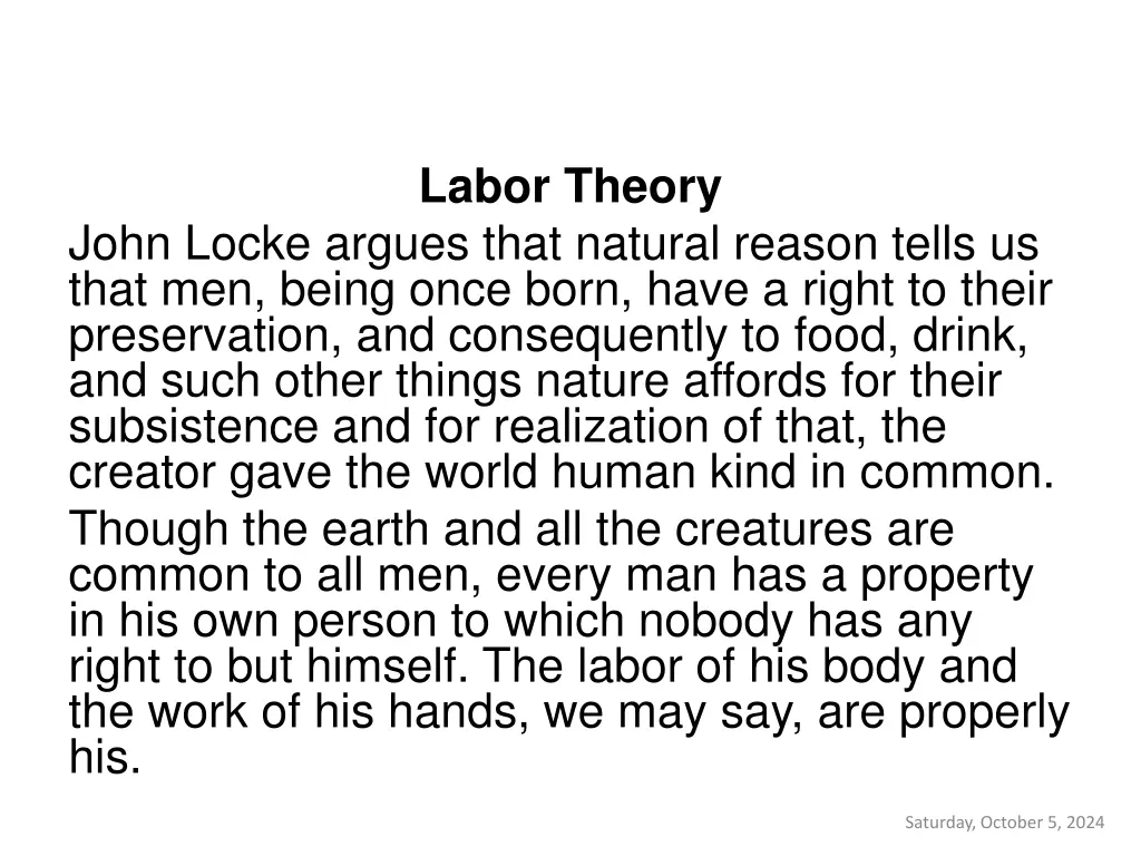 labor theory