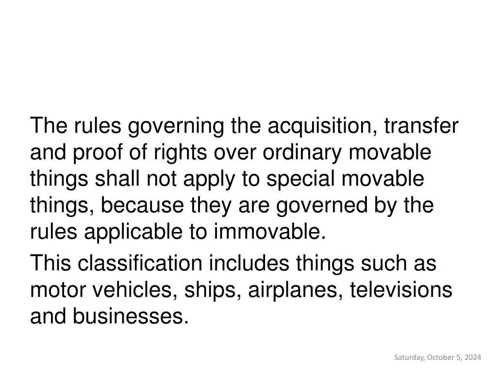 the rules governing the acquisition transfer