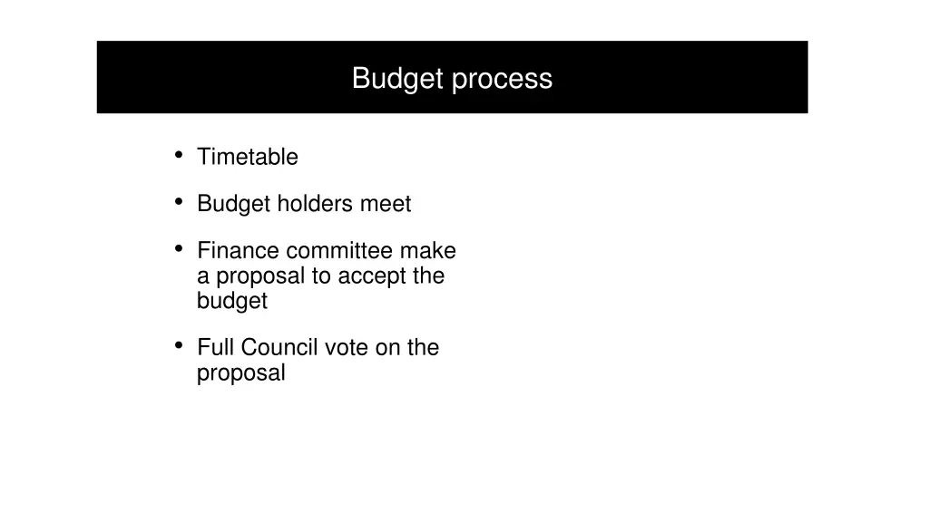 budget process