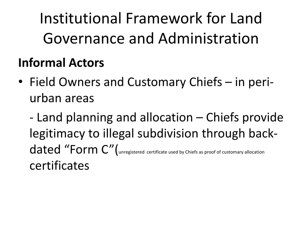 institutional framework for land governance 2