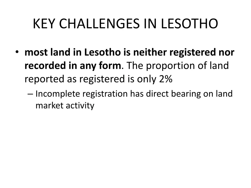 key challenges in lesotho 1