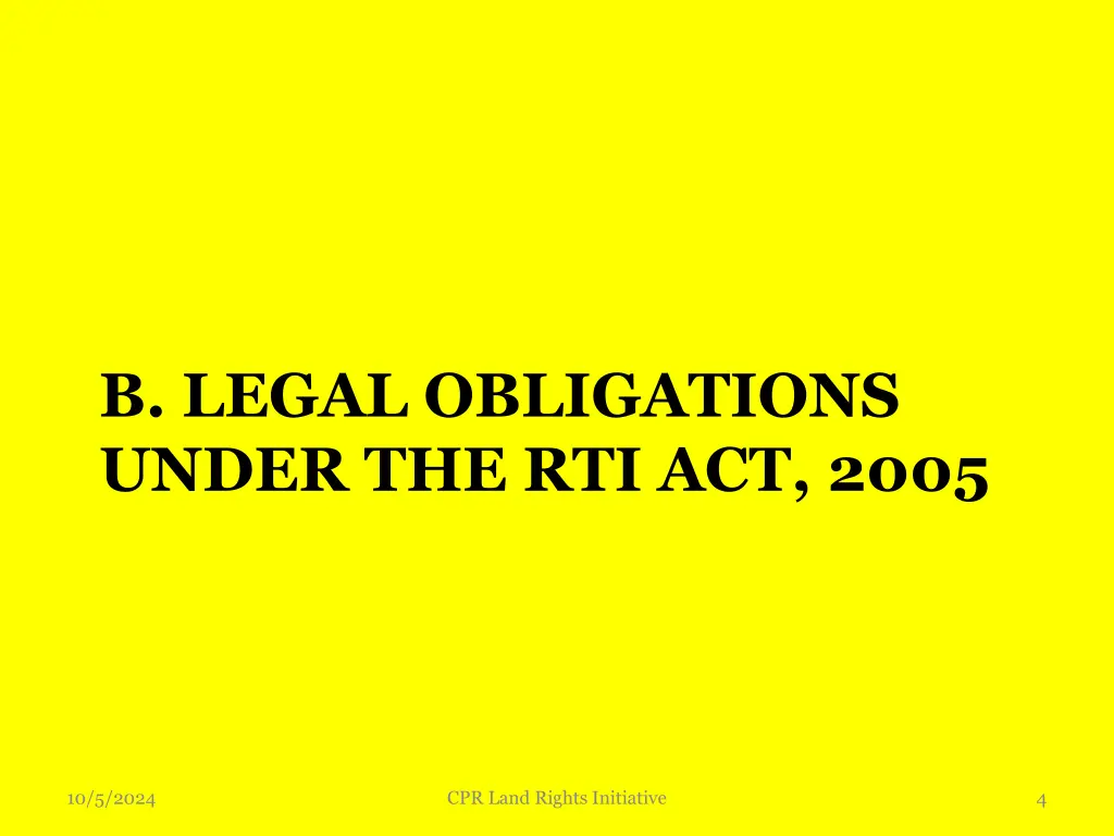 b legal obligations under the rti act 2005