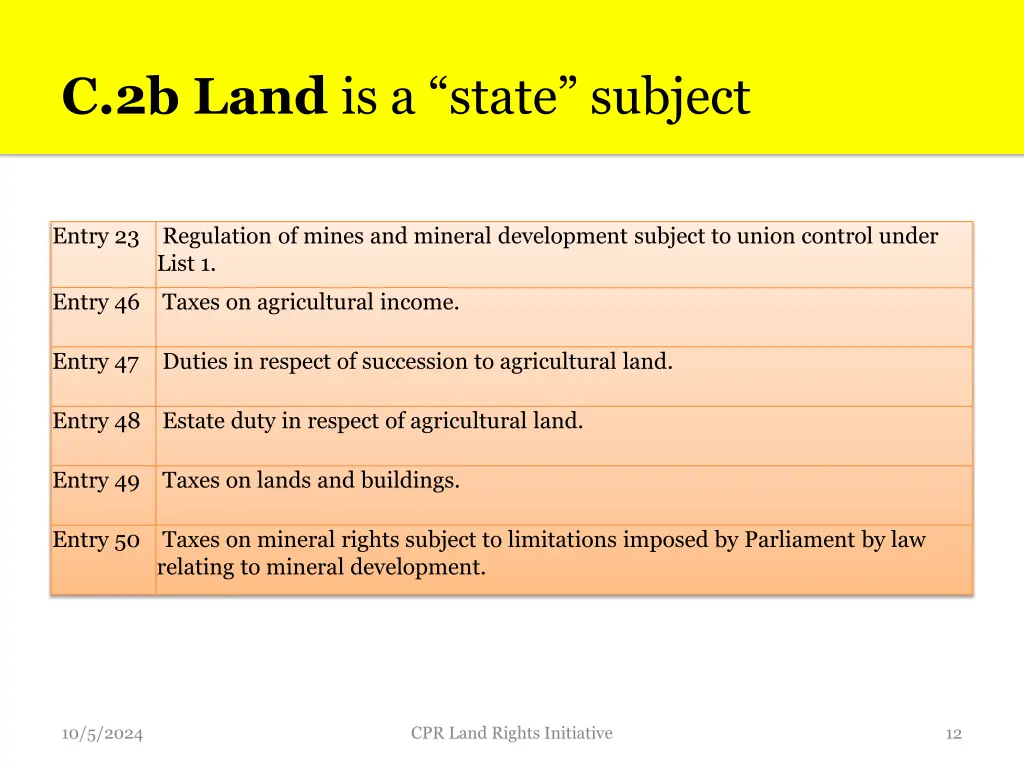 c 2b land is a state subject