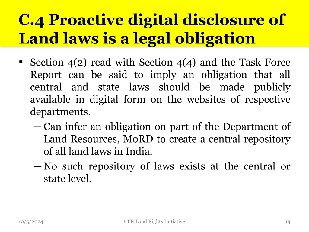 c 4 proactive digital disclosure of land laws