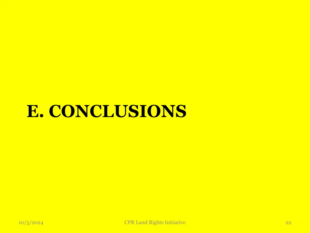 e conclusions