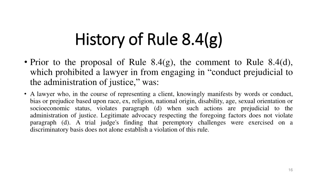 history of rule 8 4 g history of rule 8 4 g 4