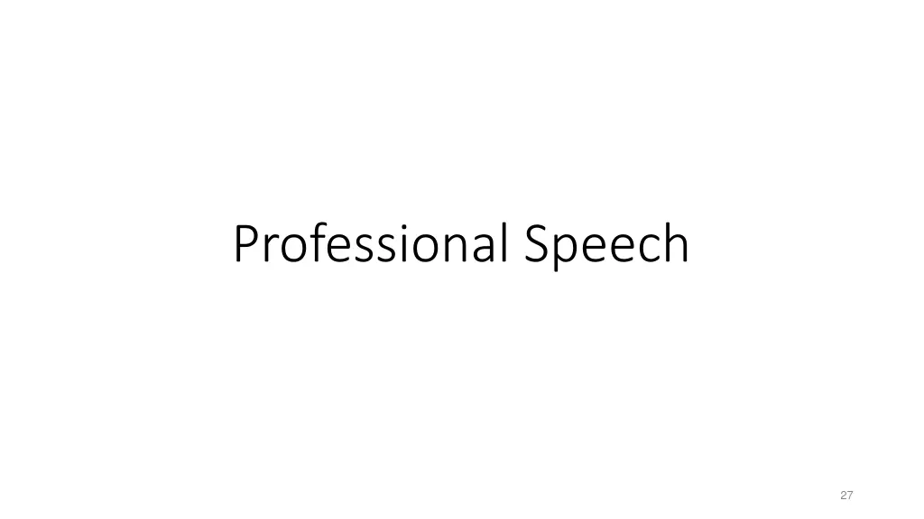 professional speech